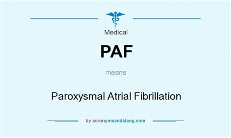 paf medical abbreviation|what does paf stand for.